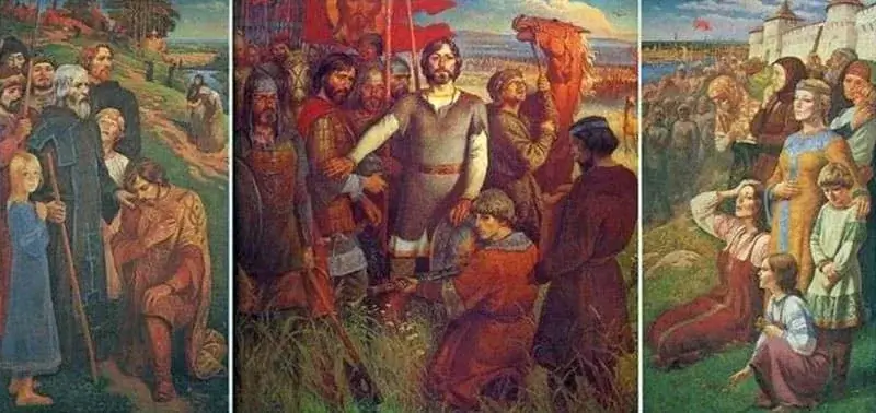 Картина «Проводы ополчения», Ракша